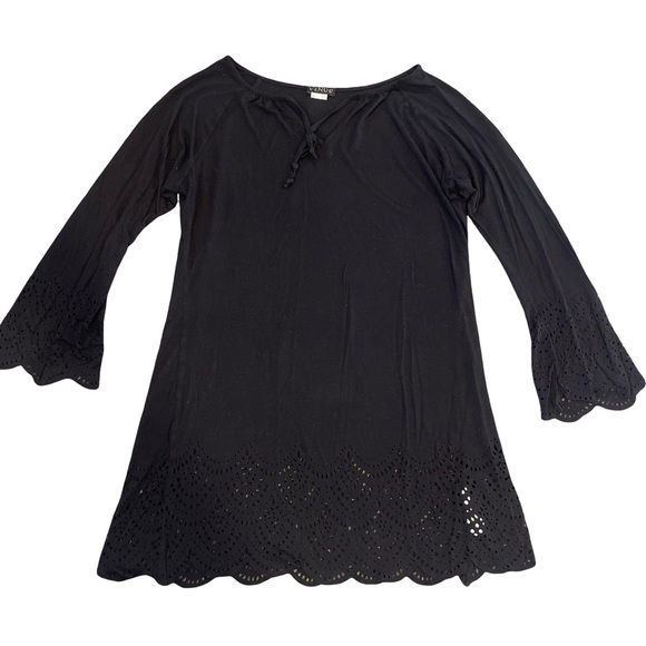 VENUS‎ Black 3/4 Sleeve Tunic Top - Picture 1 of 4
